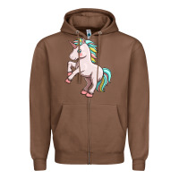 Chestnut cute unicorn Zipper Hoodie - FaDigitalArtStudio