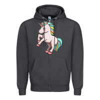 Smoke cute unicorn Zipper Hoodie - FaDigitalArtStudio