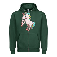 Cute Unicorn Zipper Hoodie | Teevron
