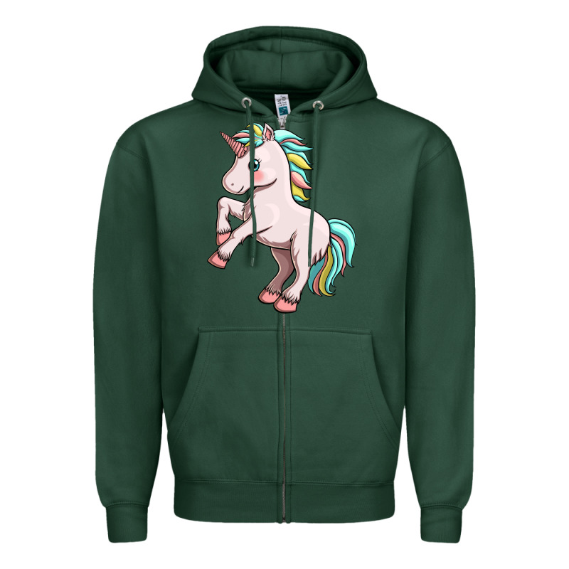 Cute Unicorn Zipper Hoodie by FaDigitalArtStudio | Teevron