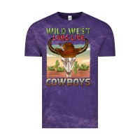 Cloud Purple wild west long live cowboys Vintage Tee - texasbilliewilder