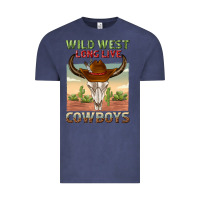 Vintage Denim wild west long live cowboys Vintage Tee - texasbilliewilder