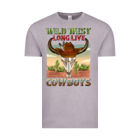 Vintage Zinc wild west long live cowboys Vintage Tee - texasbilliewilder