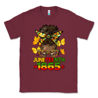 Burgundy juneteenth 1865 afro bun Classic Tee - HRA Design Shop