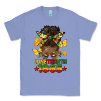 Colony Blue juneteenth 1865 afro bun Classic Tee - HRA Design Shop