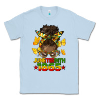 Dusty Blue juneteenth 1865 afro bun Classic Tee - HRA Design Shop