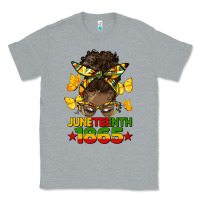 Heather Grey juneteenth 1865 afro bun Classic Tee - HRA Design Shop