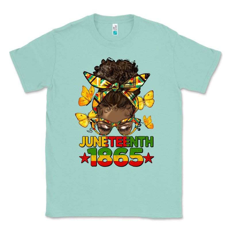 Juneteenth 1865 Afro Bun Classic Tee by HRA Design Shop | Teevron