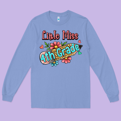 Little Miss Fourth Grade Long Sleeve Tee Designed By Ranaportraitstore