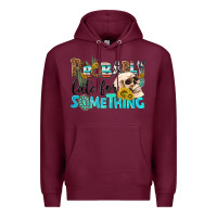 Burgundy probably late for something Premium Hoodie - NancyCooperArtShop