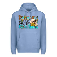 Colony Blue probably late for something Premium Hoodie - NancyCooperArtShop
