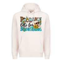 Pale Pink probably late for something Premium Hoodie - NancyCooperArtShop
