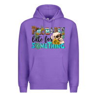 Purple probably late for something Premium Hoodie - NancyCooperArtShop