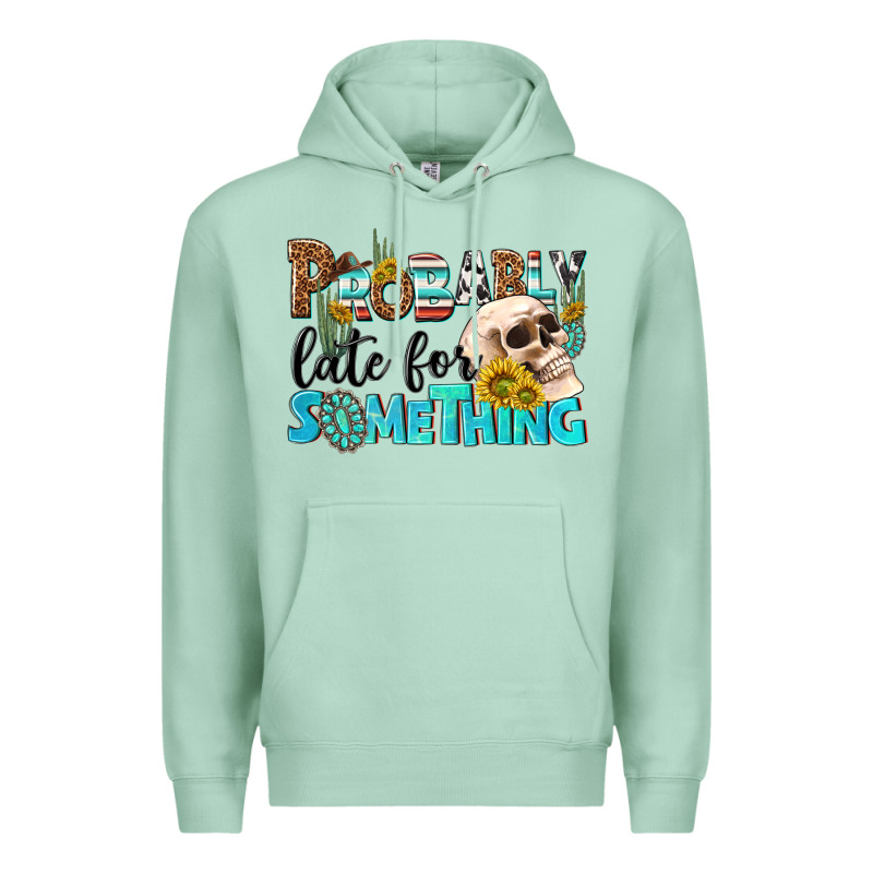 Probably Late For Something Premium Hoodie by NancyCooperArtShop | Teevron