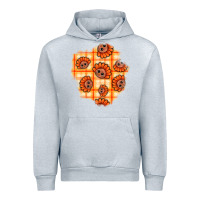 Heather Grey Thanksgiving Turkey With Tartan Patch Urban Hoodie - BundleAndBundleShop