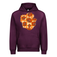 Mauve Wine Thanksgiving Turkey With Tartan Patch Urban Hoodie - BundleAndBundleShop