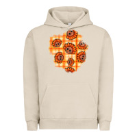 Pigment French Oak Thanksgiving Turkey With Tartan Patch Urban Hoodie - BundleAndBundleShop
