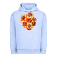 Pigment Grape Ice Thanksgiving Turkey With Tartan Patch Urban Hoodie - BundleAndBundleShop
