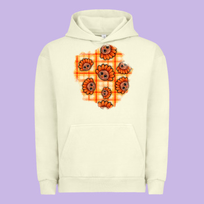 Thanksgiving Turkey With Tartan Patch Urban Hoodie Designed By Bundleandbundleshop
