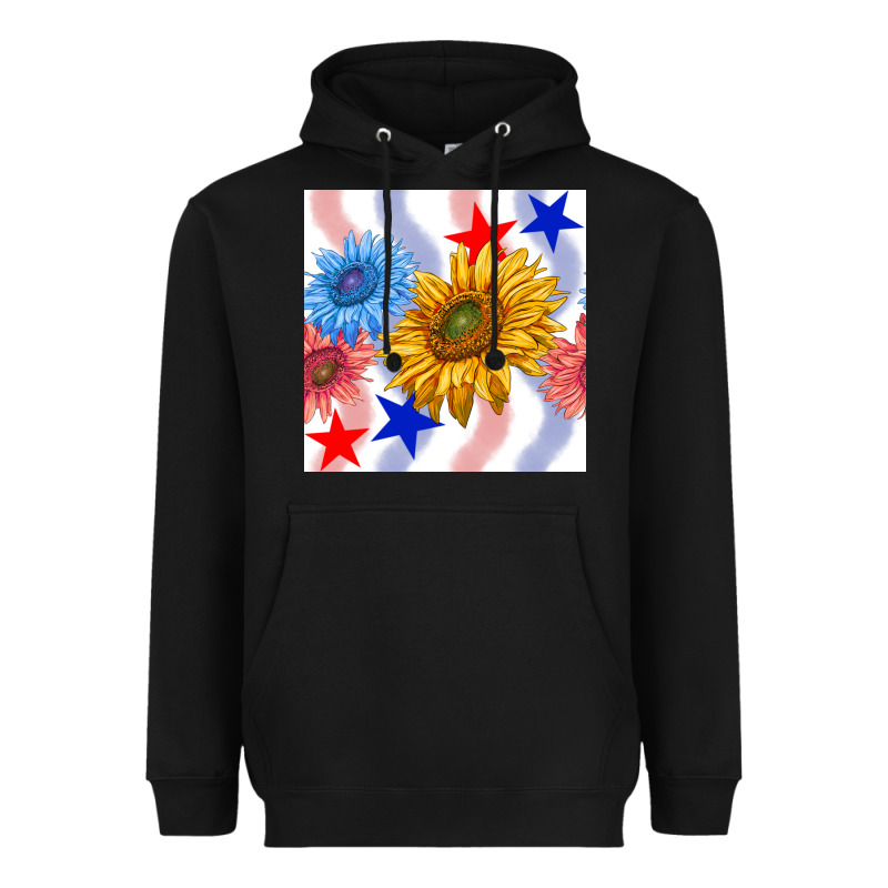Patriotic Sunflowers Heavyweight Hoodie by BundleAndBundleShop | Teevron