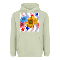 Matcha patriotic sunflowers Heavyweight Hoodie - BundleAndBundleShop