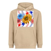 Mushroom patriotic sunflowers Heavyweight Hoodie - BundleAndBundleShop