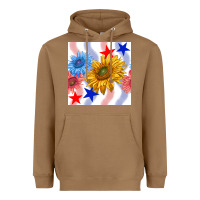 Toasted Coconut patriotic sunflowers Heavyweight Hoodie - BundleAndBundleShop