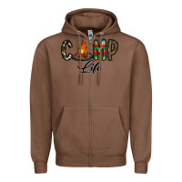 Chestnut camp life Zipper Hoodie - CowhideDigitalArt