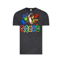 Vintage Black baseball support squad autism Vintage Tee - Zillion Design Studio