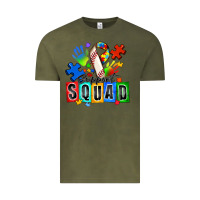 Vintage Olive baseball support squad autism Vintage Tee - Zillion Design Studio