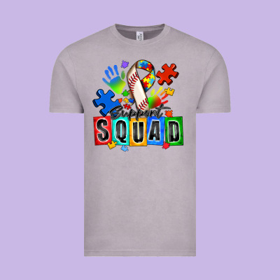 Baseball Support Squad Autism Vintage Tee Designed By Zillion Design Studio