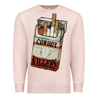 Pale Pink cowboy killers cigarette package Premium Sweatshirt - NancyCooperArtShop