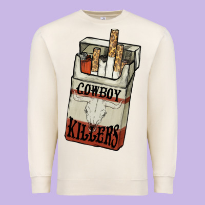 Cowboy Killers Cigarette Package Premium Sweatshirt Designed By Nancycooperartshop