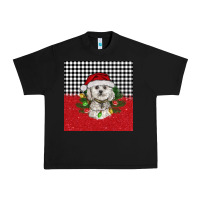 Black Christmas Bichon frise dog Urban Heavy Tee - BarkalooDesign