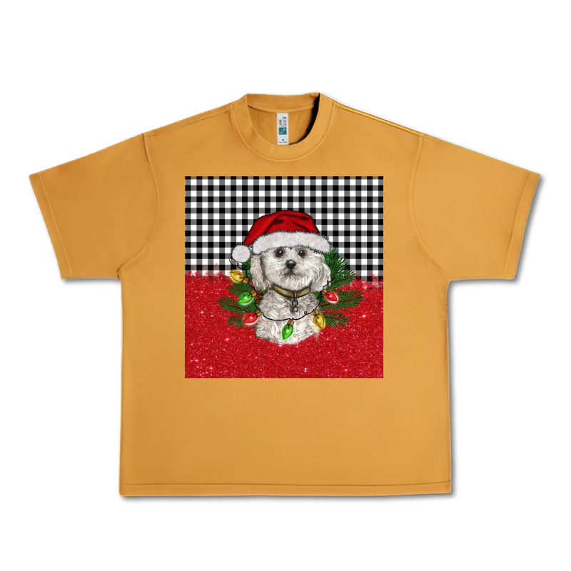 Christmas Bichon Frise Dog Urban Heavy Tee by BarkalooDesign | Teevron