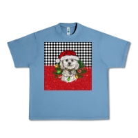Pebble Blue Christmas Bichon frise dog Urban Heavy Tee - BarkalooDesign