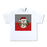 White Christmas Bichon frise dog Urban Heavy Tee - BarkalooDesign