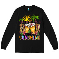 Black the only b.s. i need is beer and sunshine Long Sleeve Tee - Zillion Design Studio