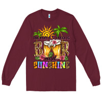 Burgundy the only b.s. i need is beer and sunshine Long Sleeve Tee - Zillion Design Studio