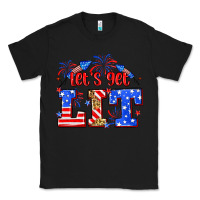 Black Let's get lit 4th of July Classic Tee - Neo Western