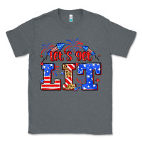 Charcoal Heather Let's get lit 4th of July Classic Tee - Neo Western