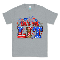 Heather Grey Let's get lit 4th of July Classic Tee - Neo Western