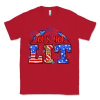 Red Let's get lit 4th of July Classic Tee - Neo Western