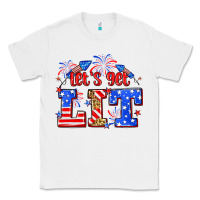 White Let's get lit 4th of July Classic Tee - Neo Western