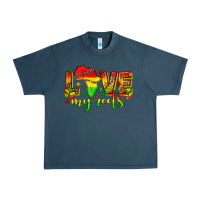 Midnight Navy love my roots juneteenth Urban Heavy Tee - texasbilliewilder