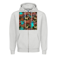 Hunting Deer American Flag Seamless Pattern Zipper Hoodie | Teevron