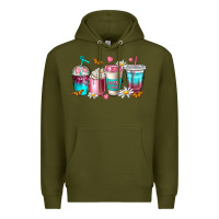 Army Green mom fuel coffee cups Premium Hoodie - NancyCooperArtShop