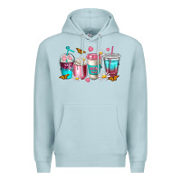 Blue Mist mom fuel coffee cups Premium Hoodie - NancyCooperArtShop