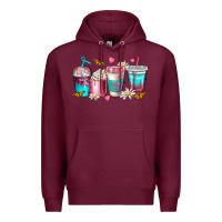 Burgundy mom fuel coffee cups Premium Hoodie - NancyCooperArtShop