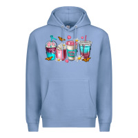 Colony Blue mom fuel coffee cups Premium Hoodie - NancyCooperArtShop